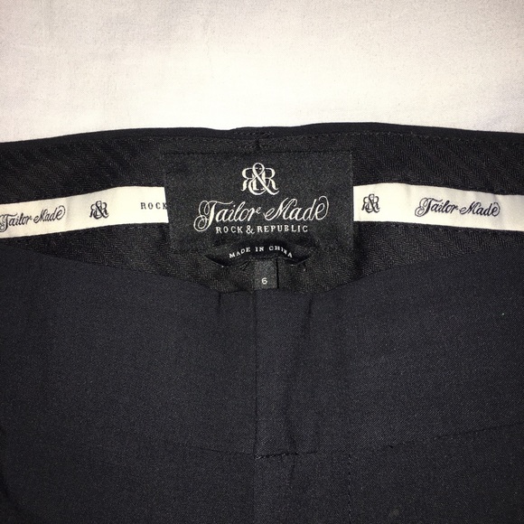 Straight leg black trouser with leather details - Picture 4 of 8